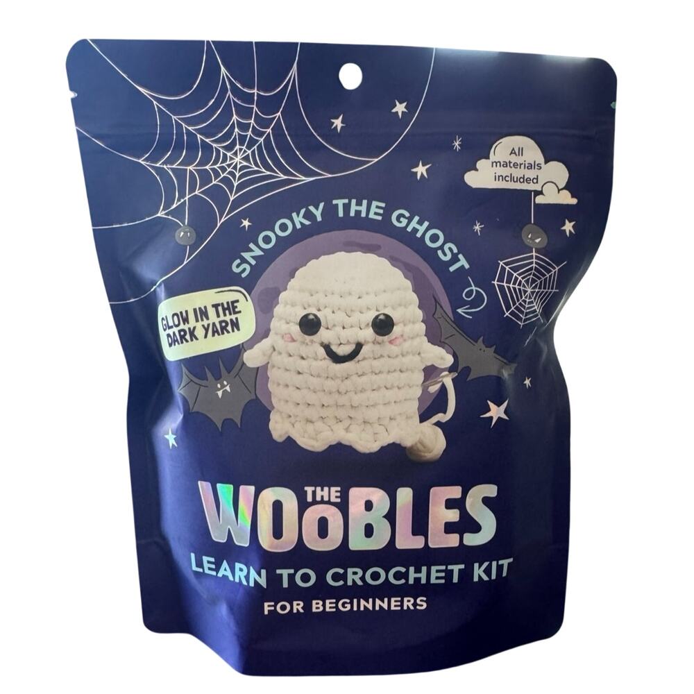 *Glow in the Dark* Woobles Snooky the Ghost Halloween Collectible Crochet Kit